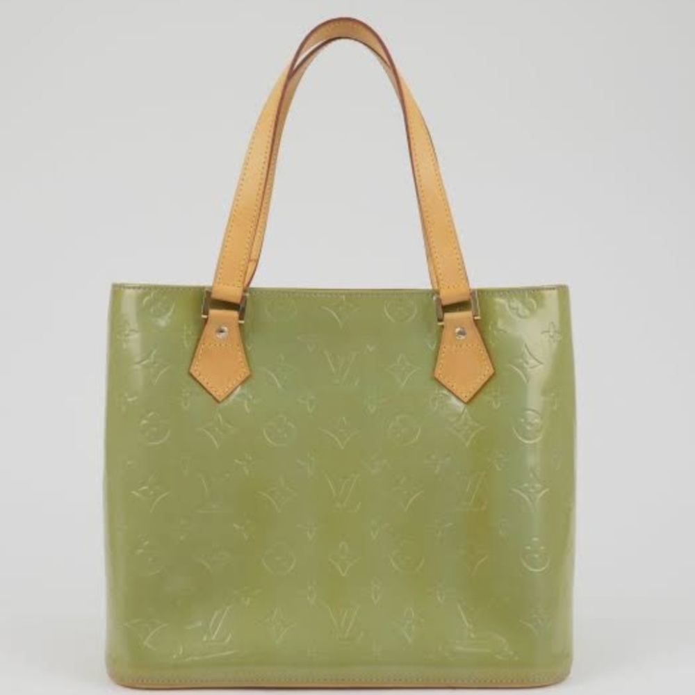 Louis Vuitton Vernis Houston Tote – Green – Authentic - Very Good Condition -COA